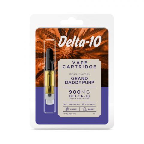 Grand Daddy Purp Cartridge - Delta 10  - 900mg - Buzz - Thumbnail