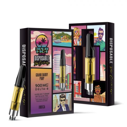 Grand Daddy Purp Cartridge - Delta-8 THC - Miami High - 900MG - Thumbnail 1