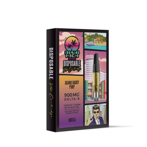 Grand Daddy Purp Cartridge - Delta-8 THC - Miami High - 900MG - Thumbnail 2