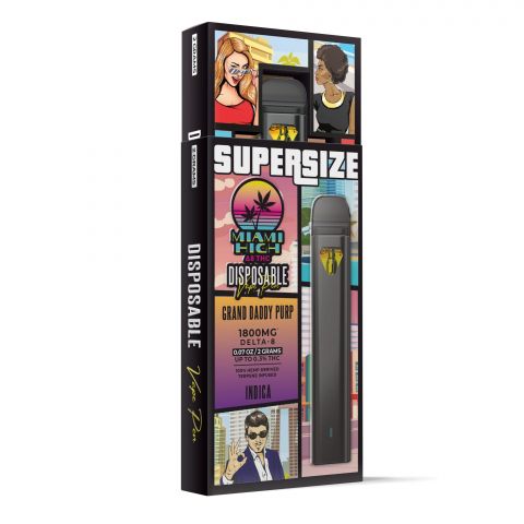 Grand Daddy Purp Delta-8 THC Vape Pen - Disposable - Miami High - 1800MG - Thumbnail 3