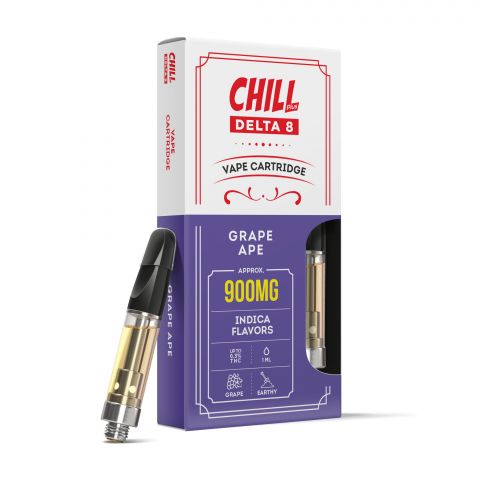 D8 Vape Cart - 900mg - Grape Ape - Indica - 1ml - Chill Plus - Thumbnail 1