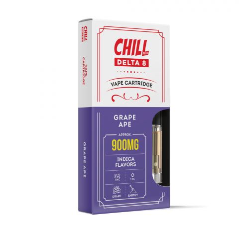 Grape Ape Cartridge - Delta 8 THC - Chill Plus - 900mg (1ml) - Thumbnail 2