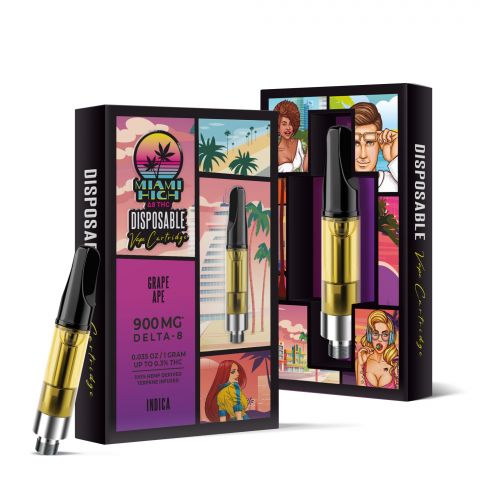Grape Ape Cartridge - Delta-8 THC - Miami High - 900MG - Thumbnail 1