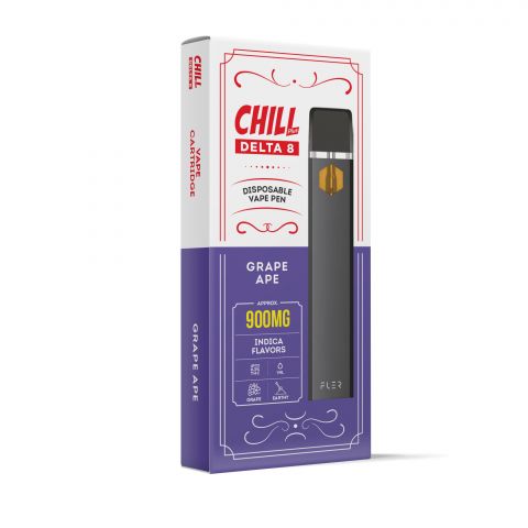 Grape Ape Delta 8 THC Vape Pen - Disposable - Chill Plus - 900mg (1ml) - 2