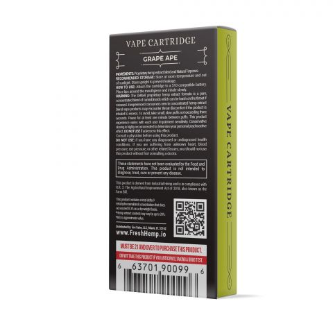 Grape Ape Vape Cart - Delta 8 THC - Fresh Brand - 900MG - Thumbnail 3