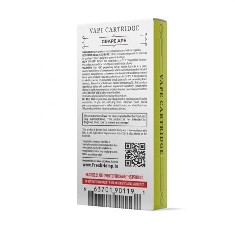 Grape Ape Vape Cart - HHC - Fresh Brand - 900MG - Thumbnail 3