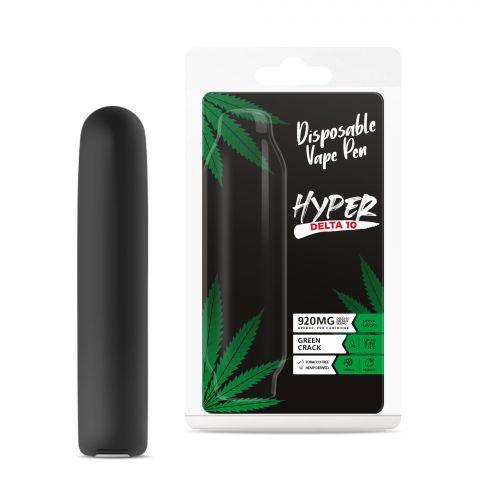 Green Crack Delta 10 THC Vape Pen - Disposable - Hyper - 920mg - Thumbnail 1