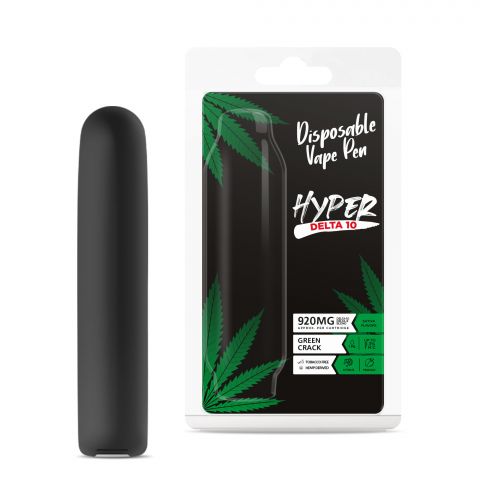 D10, D8 Vape Pen - 920mg - Green Crack - Sativa - 1ml - Hyper  - Thumbnail 1