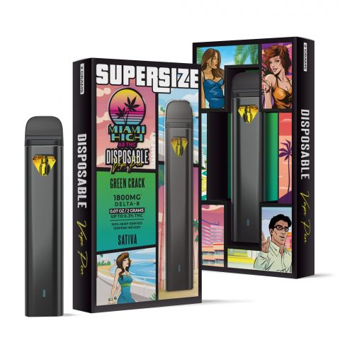Green Crack Delta-8 THC Vape Pen - Disposable - Miami High - 1800MG - Thumbnail 1