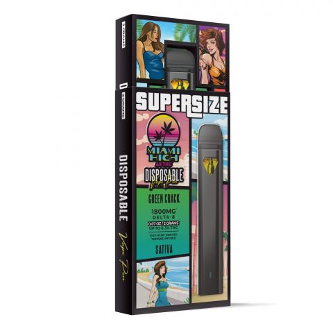 Green Crack Delta-8 THC Vape Pen - Disposable - Miami High - 1800MG - Thumbnail 3