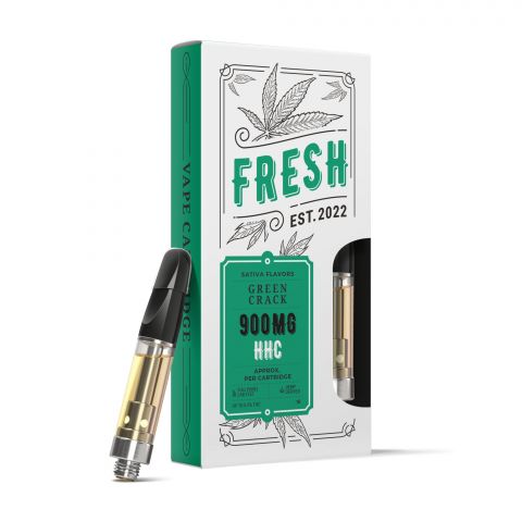 HHC Vape Cart - 900mg - Green Crack - Sativa - 1ml - Fresh - Thumbnail 1