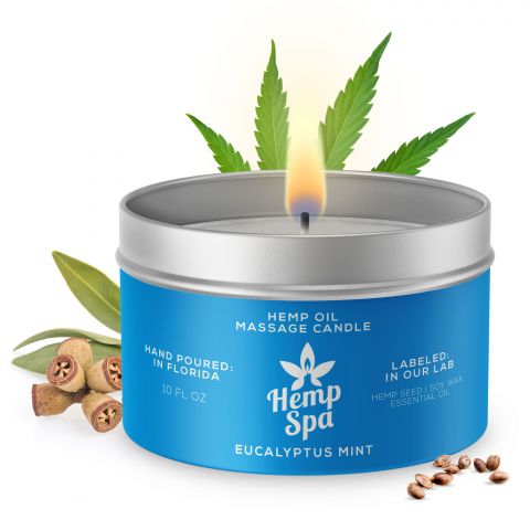 Hemp Spa Hemp Oil Massage Candle - Mint - 1