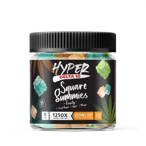 Hyper Delta-10 Square Gummies - Fruity - 1250X - 2