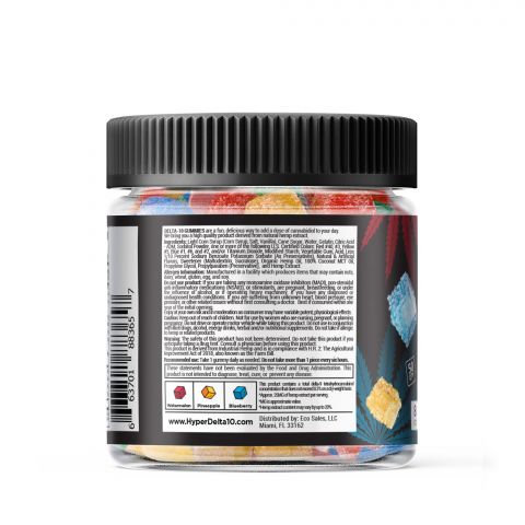 Hyper Delta-10 Square Gummies - Tropical - 1250X - Thumbnail 3
