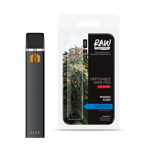 Mango Kush Vape Pen - Active CBD - Disposable - RAW - 800MG - Thumbnail 1