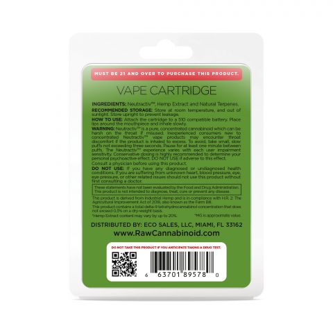 Maui Wowie Cartridge - Active CBD - Cartridge - RAW - 800mg - Thumbnail 3