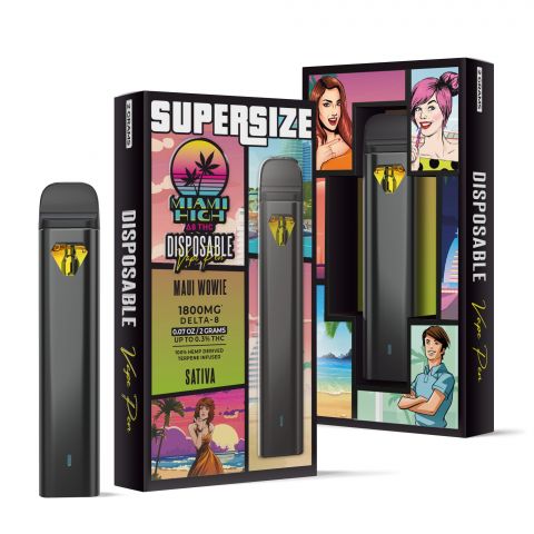Maui Wowie Delta-8 THC Vape Pen - Disposable - Miami High - 1800MG - Thumbnail 1