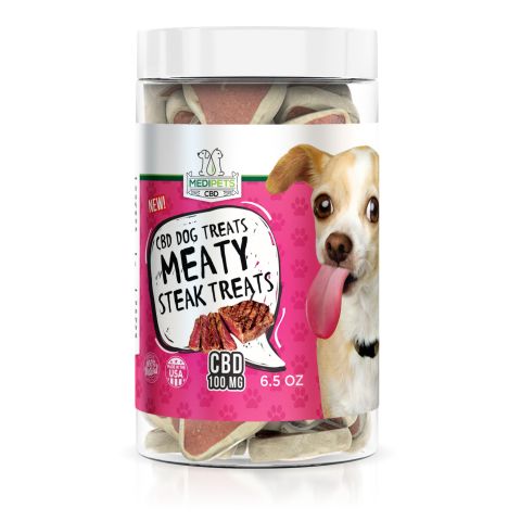 MediPets CBD Dog Treats - Meaty Steak Treats - 100mg - Thumbnail 2