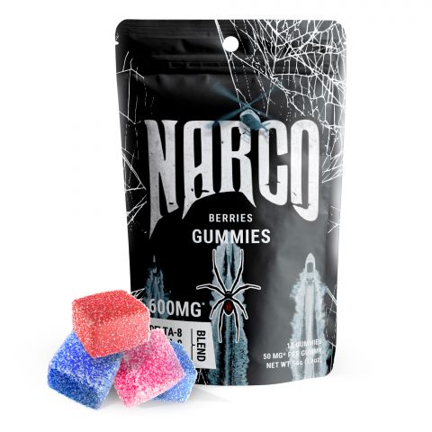 Narco Berries Gummies - Delta 9, Delta 8, Delta 10 Blend - 600MG - Pure Blanco  - Thumbnail 1