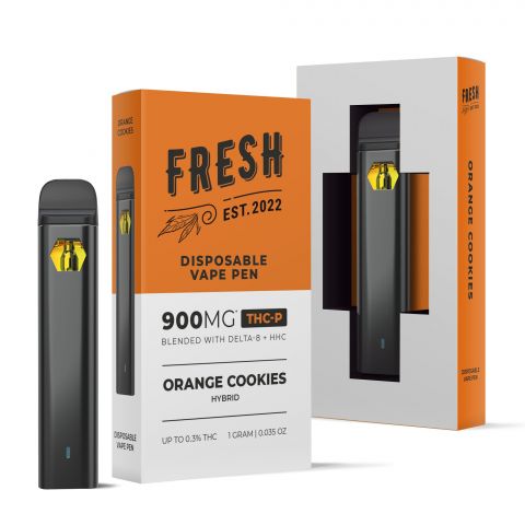 THCP, D8, HHC Vape Pen - 900mg - Orange Cookies - Hybrid - 1ml - Fresh - 1