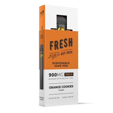 THCP, D8, HHC Vape Pen - 900mg - Orange Cookies - Hybrid - 1ml - Fresh - 2