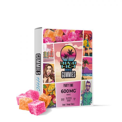 Party Time Gummies - HHC - 600MG - Miami High - Thumbnail 1