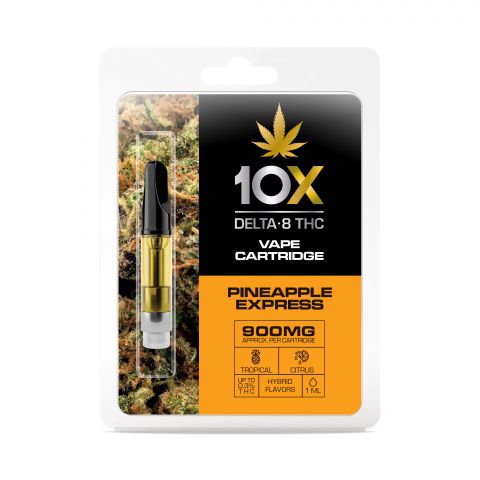 Pineapple Express Cartridge 1mL - Delta 8 THC - 10X - 900mg (1ml) - Thumbnail 2