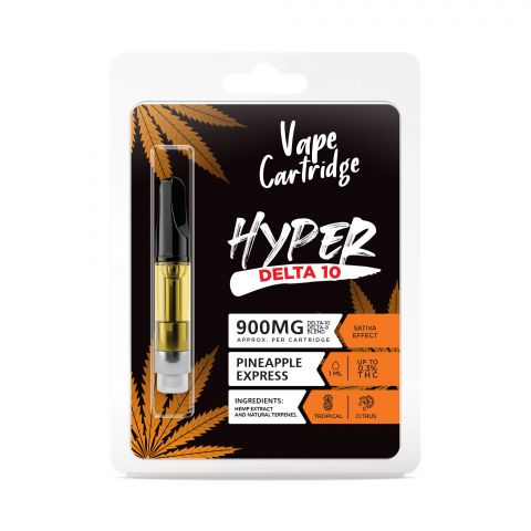 Pineapple Express Cartridge - Delta 10 THC - Hyper - 900mg (1ml) - 1