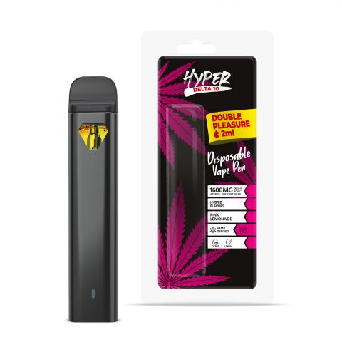 D10, D8 Vape Pen - 1600mg - Pink Lemonade - Hybrid - 2ml - Hyper - Thumbnail 1