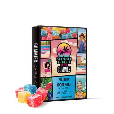 Poolside Fun Gummies - Delta 8 THC - 600MG - Miami High - Thumbnail 1