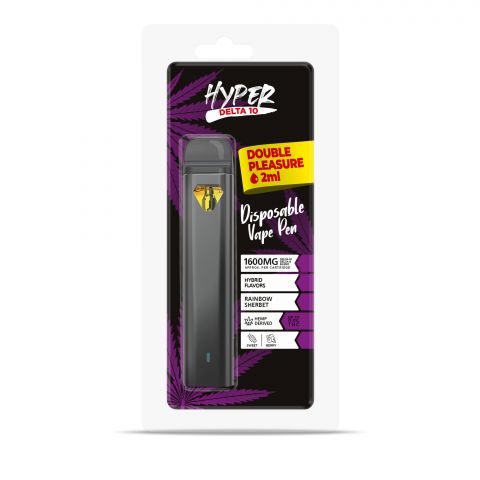 D10, D8 Vape Pen - 1600mg - Rainbow Sherbet - Hybrid - 2ml - Hyper - Thumbnail 2
