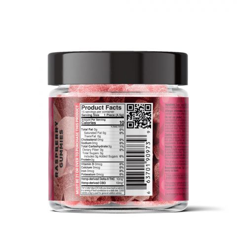 Raspberry Gummies - Delta 9  - 300mg - Sour High - Thumbnail 3