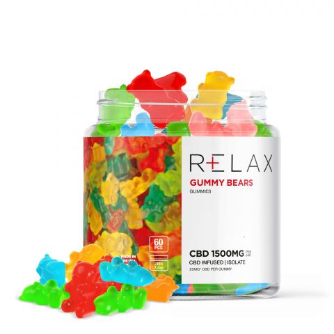 Relax CBD Isolate Gummy Bears - 1500MG - 1