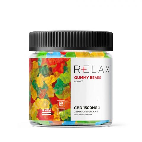 Relax CBD Isolate Gummy Bears - 1500MG - 2
