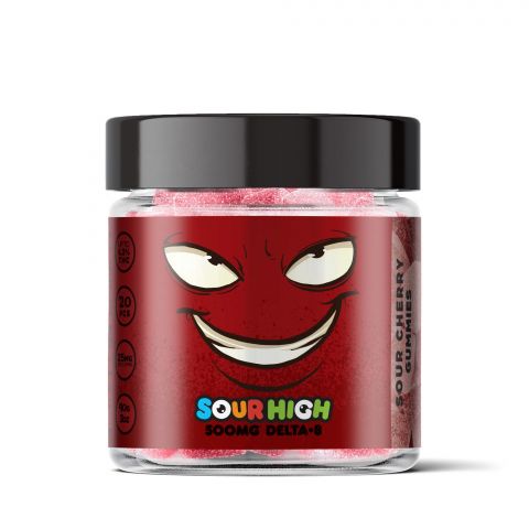 Sour Cherry Gummies - Delta 8  - 500mg - Sour High - Thumbnail 2