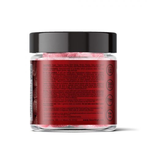 Sour Cherry Gummies - Delta 8  - 500mg - Sour High - Thumbnail 4