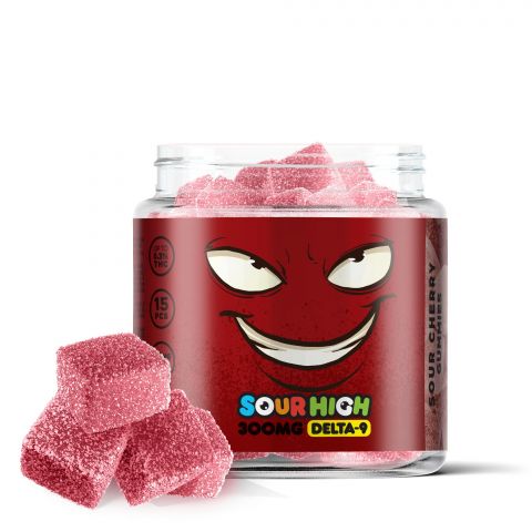 Sour Cherry Gummies - Delta 9  - 300mg - Sour High - Thumbnail 1