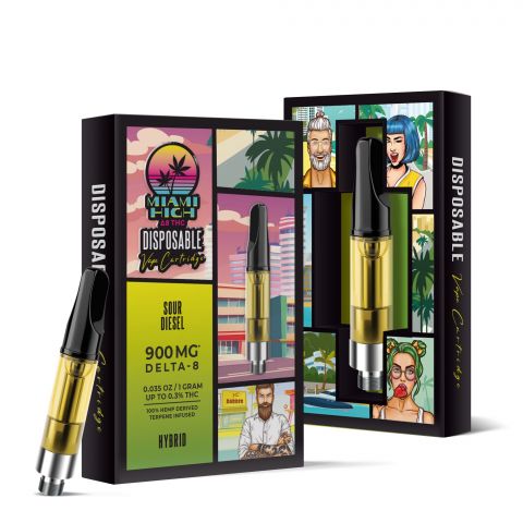 Sour Diesel Cartridge - Delta-8 THC - Miami High - 900MG - Thumbnail 1