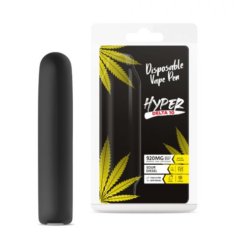 D10, D8 Vape Pen - 920mg - Sour Diesel - Sativa - 1ml - Hyper  - Thumbnail 1