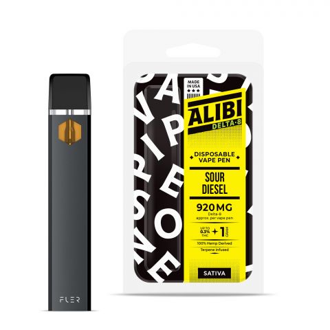 Sour Diesel Delta 8 THC Vape - Disposable - Alibi - 920mg - Thumbnail 1