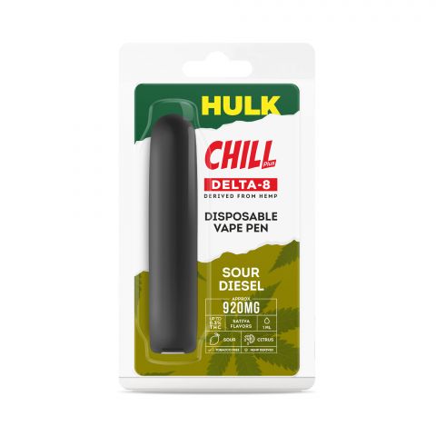 Sour Diesel Delta 8 THC Vape Pen - Disposable - HULK - 920mg - Thumbnail 2