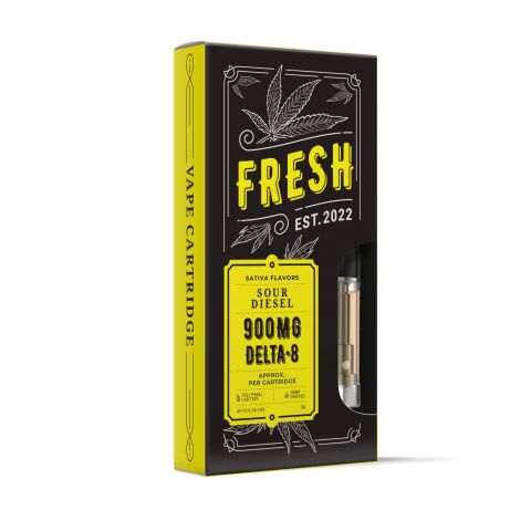 Sour Diesel Vape Cart - Delta 8 THC - Fresh Brand - 900MG - Thumbnail 2