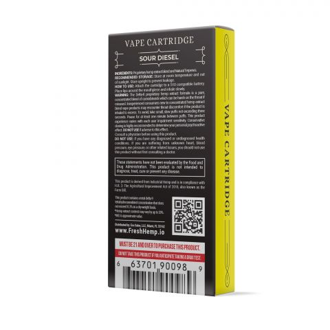 Sour Diesel Vape Cart - Delta 8 THC - Fresh Brand - 900MG - Thumbnail 3