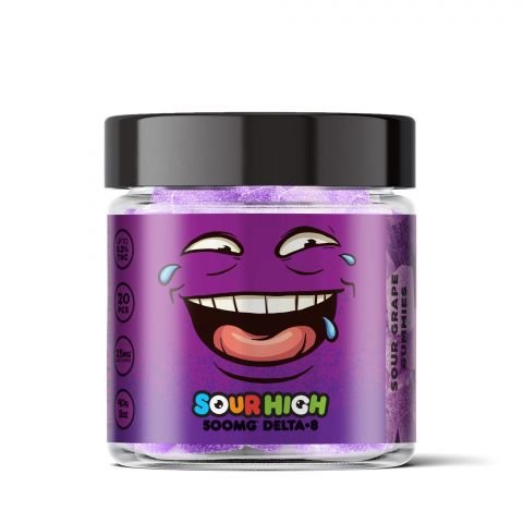 Sour Grape Gummies - Delta 8  - 500mg - Sour High - Thumbnail 2