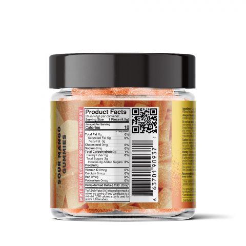 Sour Mango Gummies - Delta 8  - 500mg - Sour High - Thumbnail 3
