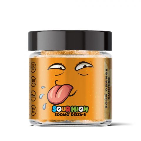 Sour Orange Gummies - Delta 8  - 500mg - Sour High - 2