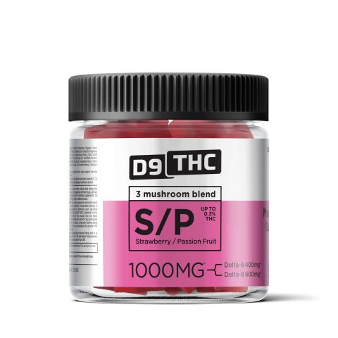 Strawberries & Passion Fruit Gummies - Delta 9  - 1000mg - D9 THC - Thumbnail 2
