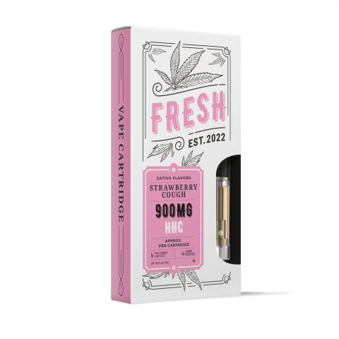 HHC Vape Cart - 900mg - Strawberry Cough - Sativa - 1ml - Fresh - Thumbnail 2