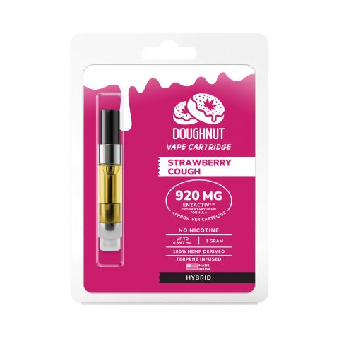 Strawberry Cough Cartridge - CBD & Enzactiv - Doughnut - 920mg - Thumbnail 2