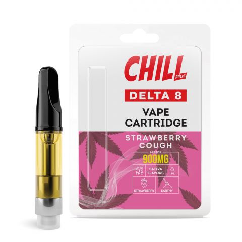 Strawberry Cough Cartridge - Delta 8 THC - Chill Plus - 900mg (1ml) - 1